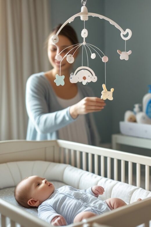 Saadan skaber du et hyggeligt og praktisk babyvaerelse med musikuro til babyvaerelset